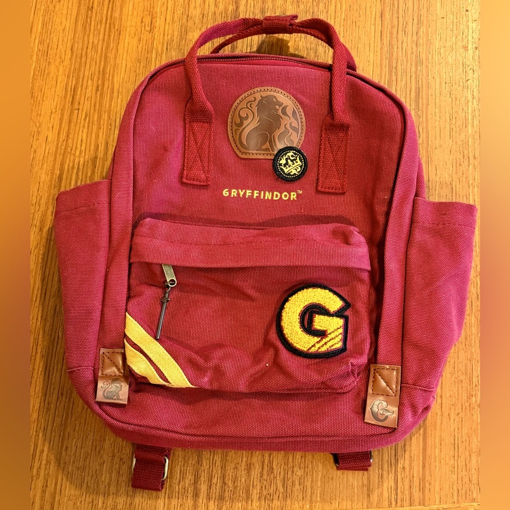 Wizarding World Harry Potter Backpack Gryffindor House Unisex Maroon 100% Cotton
